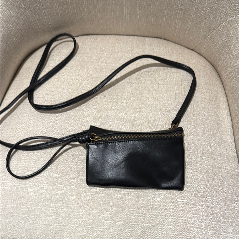 Black Leather Crossbody Bag